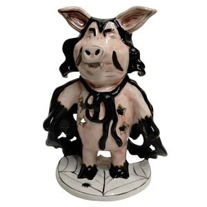 Blue‎ Sky Clayworks Vampire Pig Figurine by Heather Goldminc Halloween Decor
